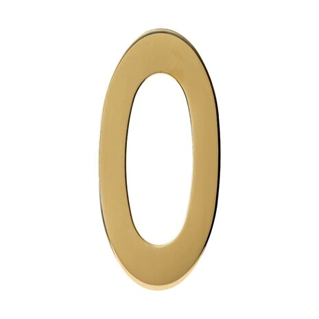 Intersteel Intersteel Huisnummer 0 PVD messing (15cm) voordeur | De Oude Deurklink klassiek buitendeurbeslag Intersteel Intersteel Huisnummer 0 PVD messing (15cm) voordeur | De Oude Deurklink klassiek buitendeurbeslag