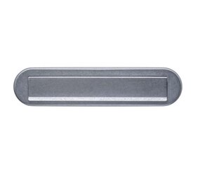 Intersteel Brievenbus ovaal met klep en regenrand getrommeld RVS Intersteel Brievenbus ovaal met klep en regenrand getrommeld RVS
