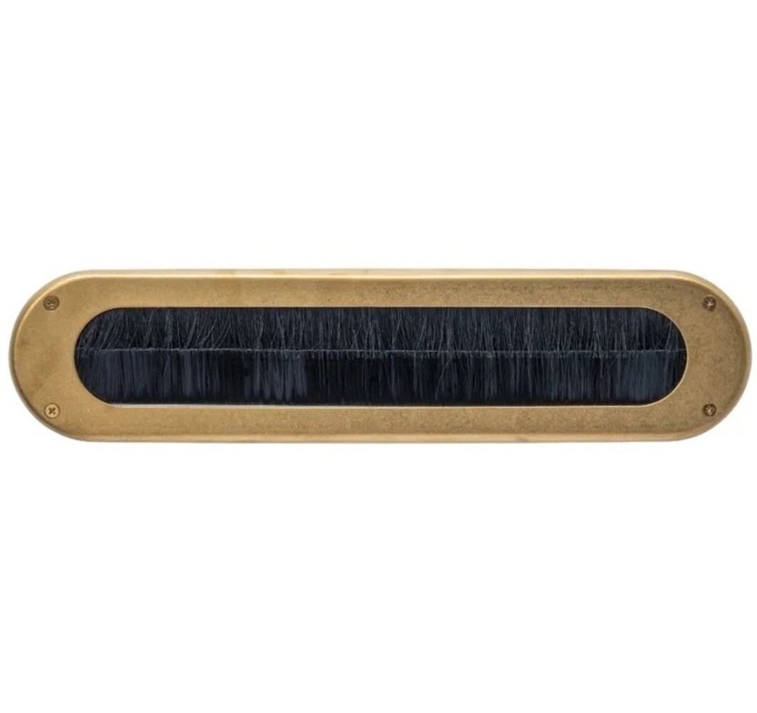 Intersteel Intersteel Tochtwering brievenbus ovaal PVD messing getrommeld | De Oude Deurklink