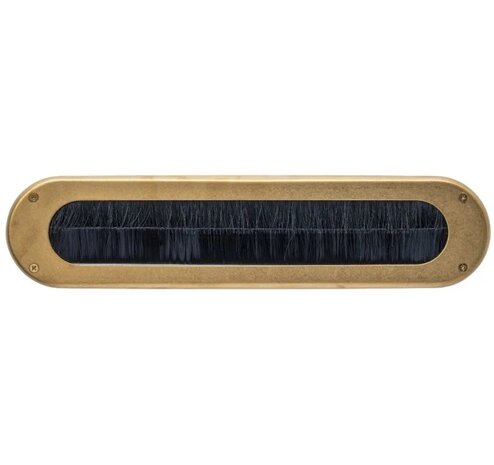 Intersteel Intersteel Tochtwering brievenbus ovaal PVD messing getrommeld | De Oude Deurklink