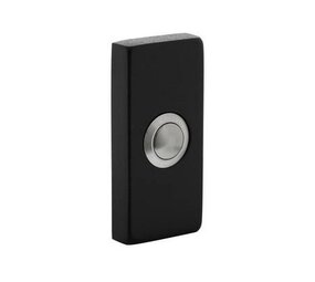 Intersteel Deurbel rechthoekig 65x30x10 mm verdekt RVS zwart