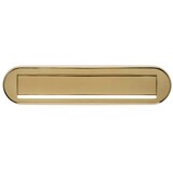 Intersteel Brievenbus ovaal met klep/regenrand PVD messing