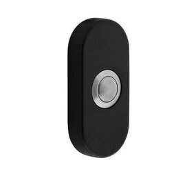 Intersteel Deurbel ovaal verdekt 65x30x10 RVS mat zwart