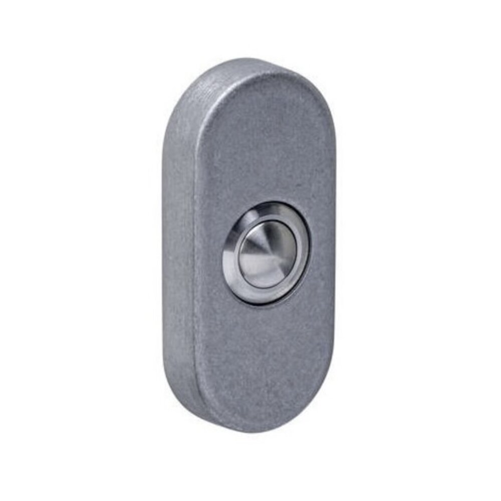 Intersteel Intersteel Deurbel voordeur ovaal RVS getrommeld - verdekte montage (65x30x10mm) | De Oude Deurklink Intersteel Intersteel Deurbel voordeur ovaal RVS getrommeld - verdekte montage (65x30x10mm) | De Oude Deurklink
