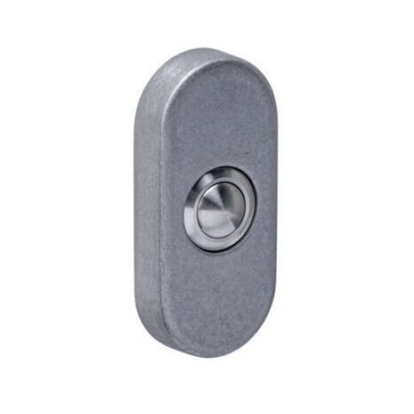 Intersteel Intersteel Deurbel voordeur ovaal RVS getrommeld - verdekte montage (65x30x10mm) | De Oude Deurklink Intersteel Intersteel Deurbel voordeur ovaal RVS getrommeld - verdekte montage (65x30x10mm) | De Oude Deurklink