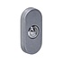 Deurbel ovaal 65x30x10mm verdekt rvs getrommeld Deurbel ovaal 65x30x10mm verdekt rvs getrommeld
