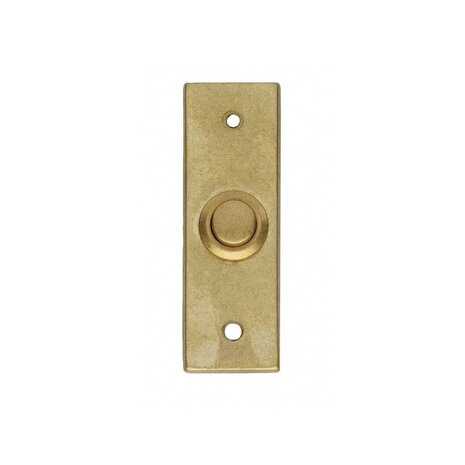 Intersteel Intersteel Deurbel voordeur rechthoekig messing getrommeld | De Oude Deurklink Intersteel Intersteel Deurbel voordeur rechthoekig messing getrommeld | De Oude Deurklink