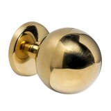 Intersteel Voordeurknop Bol ø75mm op achterplaat éénzijdige montage PVD messing kleur Intersteel Voordeurknop Bol ø75mm op achterplaat éénzijdige montage PVD messing kleur