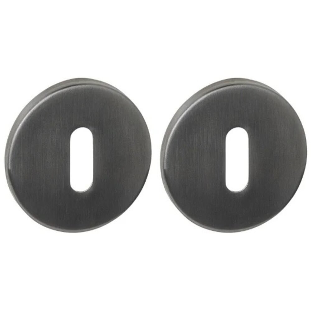 Intersteel Intersteel Sleutelrozetten rond PVD antraciet grijs - verdekt montage | De Oude Deurklink Intersteel Intersteel Sleutelrozetten rond PVD antraciet grijs - verdekt montage | De Oude Deurklink