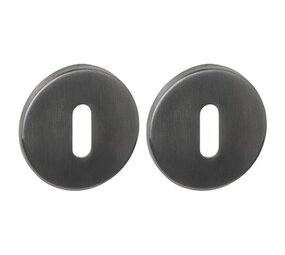 Intersteel Sleutelrozetten verdekt PVD antraciet grijs Intersteel Sleutelrozetten verdekt PVD antraciet grijs