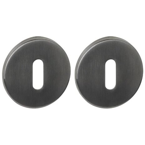 Intersteel Intersteel Sleutelrozetten rond PVD antraciet grijs - verdekt montage | De Oude Deurklink Intersteel Intersteel Sleutelrozetten rond PVD antraciet grijs - verdekt montage | De Oude Deurklink