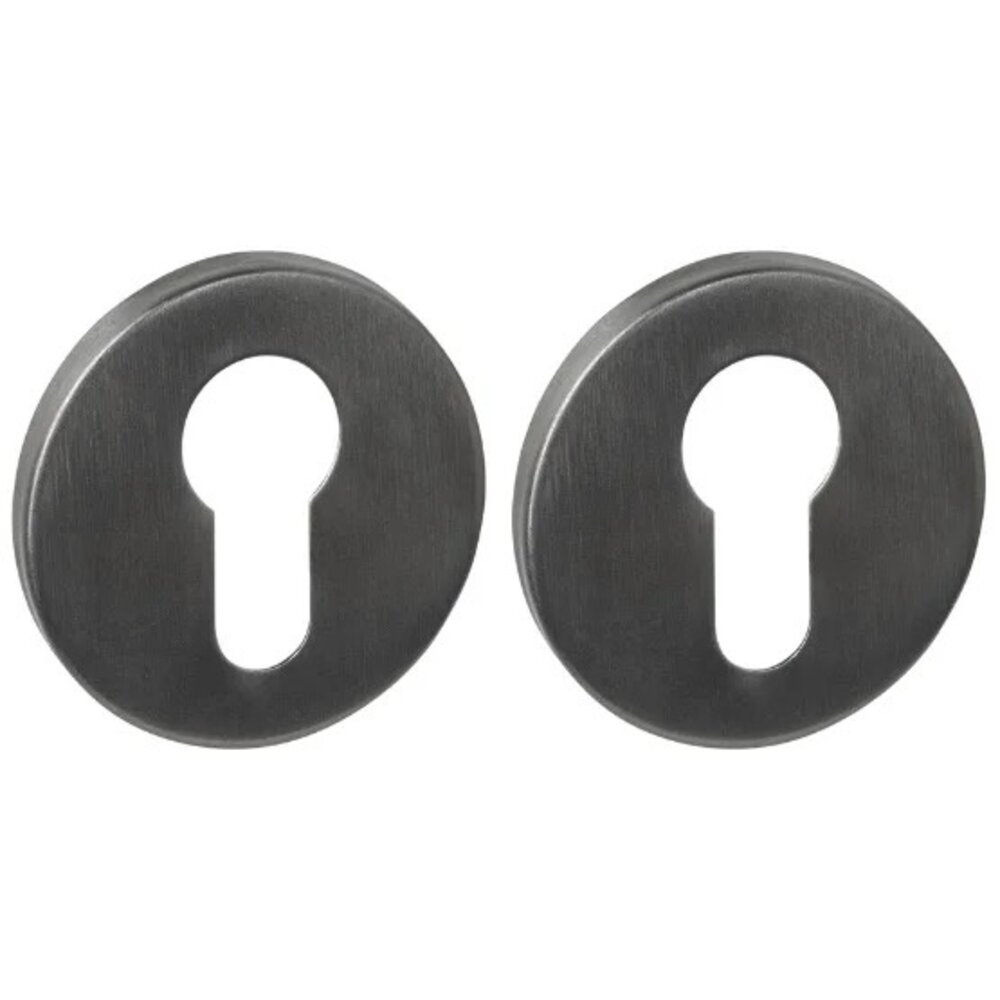 Intersteel Intersteel Cilinderrozetten rond PVD antraciet grijs - verdekt montage | De Oude Deurklink