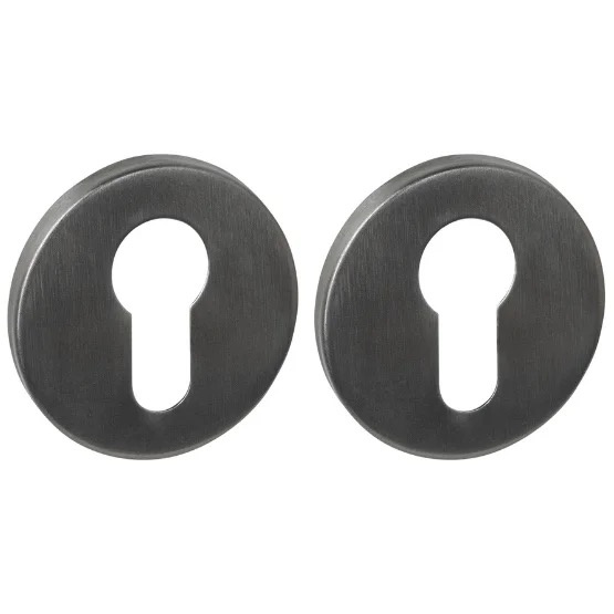 Intersteel Cilinderrozetten verdekt PVD antraciet grijs