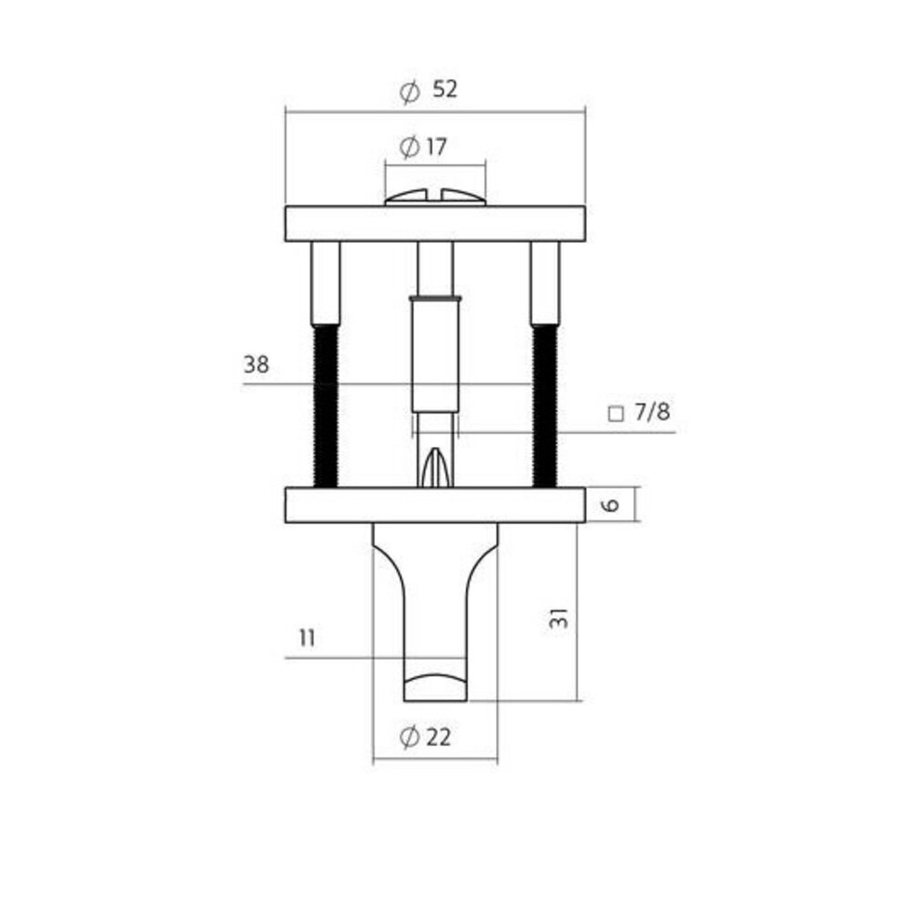 Intersteel Intersteel WC-slot PVD antraciet grijs badkamer toilet deurbeslag | De Oude Deurklink jaren 30 deurbeslag Intersteel Intersteel WC-slot PVD antraciet grijs badkamer toilet deurbeslag | De Oude Deurklink jaren 30 deurbeslag