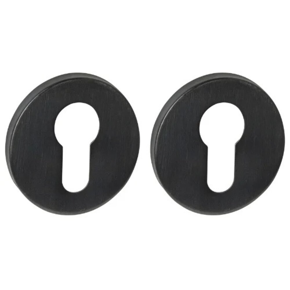Intersteel Intersteel Cilinderrozetten rond PVD zwart - verdekt montage | De Oude Deurklink Intersteel Intersteel Cilinderrozetten rond PVD zwart - verdekt montage | De Oude Deurklink