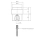 De Oude Deurklink Deurstopper vloermontage 30x40mm getrommeld messing De Oude Deurklink Deurstopper vloermontage 30x40mm getrommeld messing