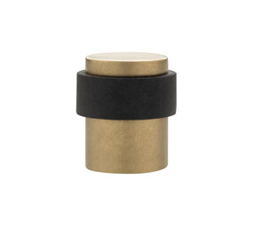 De Oude Deurklink Deurstopper vloermontage 30x40mm getrommeld messing De Oude Deurklink Deurstopper vloermontage 30x40mm getrommeld messing