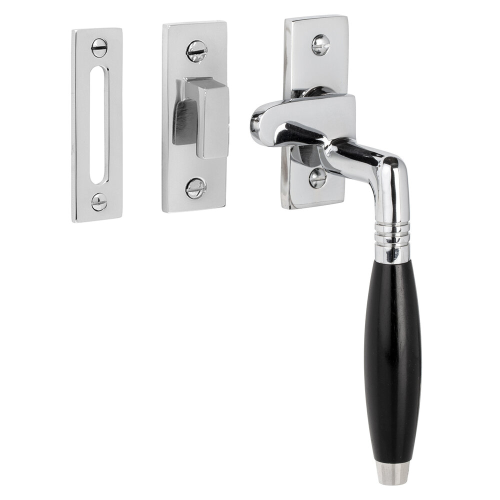 De Oude Deurklink Raamsluiting Klassiek glanzend nikkel rechts