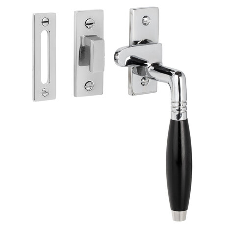 De Oude Deurklink Raamsluiting Klassiek glanzend nikkel rechts