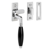 De Oude Deurklink Raamsluiting Klassiek glanzend nikkel links