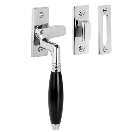 De Oude Deurklink Raamsluiting Klassiek glanzend nikkel links De Oude Deurklink Raamsluiting Klassiek glanzend nikkel links