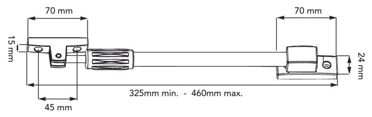 Dulimex Teleuitzetter binnen- en buitendraaiend 30 cm wit