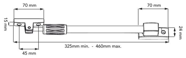 Dulimex Teleuitzetter binnen- en buitendraaiend 30 cm wit