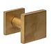 Vaste voordeurknop vierkant 64x64mm éénzijdige montage PVD messing getrommeld Vaste voordeurknop vierkant 64x64mm éénzijdige montage PVD messing getrommeld