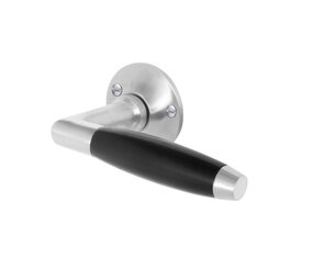 De Oude Deurklink Geveerde deurklink set Klassiek mat nikkel rond