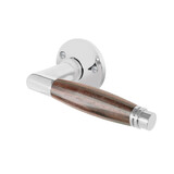 De Oude Deurklink Geveerde deurklink set Retro glanzend nikkel rond