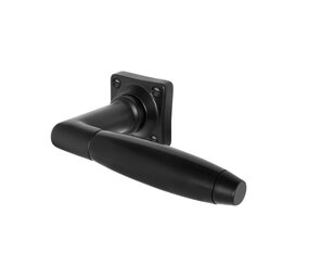 De Oude Deurklink Geveerde deurklink set Klassiek mat zwart vierkant