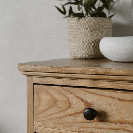 De Oude Deurklink Meubelknop 25 mm - mat zwart