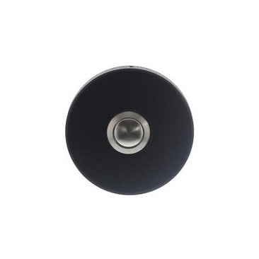 Intersteel Deurbel rond verdekt 53x10 mat zwart RVS