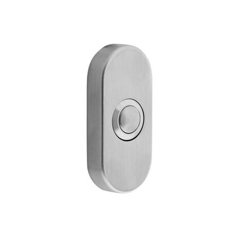 Intersteel Intersteel Deurbel voordeur ovaal geborsteld RVS - verdekte montage (65x30x10mm) | De Oude Deurklink Intersteel Intersteel Deurbel voordeur ovaal geborsteld RVS - verdekte montage (65x30x10mm) | De Oude Deurklink