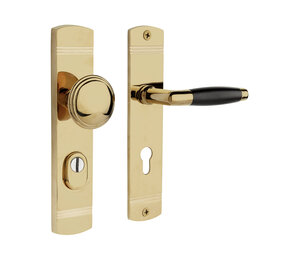 De Oude Deurklink Retro buitendeurbeslag knop/klink PC72 glanzend messing De Oude Deurklink Retro buitendeurbeslag knop/klink PC72 glanzend messing