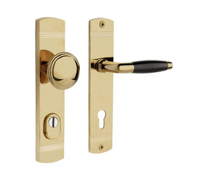 De Oude Deurklink Retro buitendeurbeslag knop/klink PC92 glanzend messing De Oude Deurklink Retro buitendeurbeslag knop/klink PC92 glanzend messing