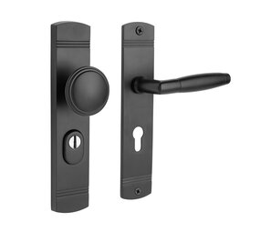 De Oude Deurklink Retro buitendeurbeslag knop/klink PC72 zwart De Oude Deurklink Retro buitendeurbeslag knop/klink PC72 zwart