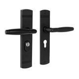 De Oude Deurklink Retro buitendeurbeslag klink/klink PC55 zwart De Oude Deurklink Retro buitendeurbeslag klink/klink PC55 zwart