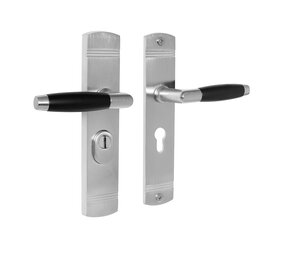 De Oude Deurklink Retro buitendeurbeslag klink/klink PC55 mat nikkel De Oude Deurklink Retro buitendeurbeslag klink/klink PC55 mat nikkel