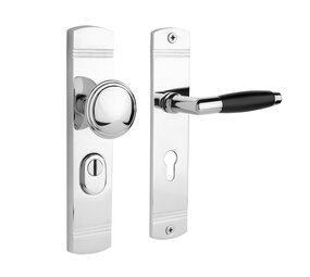 De Oude Deurklink Retro buitendeurbeslag knop/klink PC72 glanzend nikkel De Oude Deurklink Retro buitendeurbeslag knop/klink PC72 glanzend nikkel