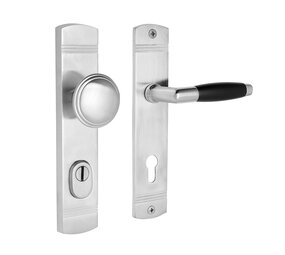 De Oude Deurklink Retro buitendeurbeslag knop/klink PC92 mat nikkel De Oude Deurklink Retro buitendeurbeslag knop/klink PC92 mat nikkel