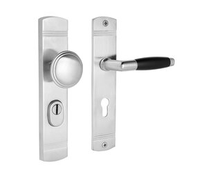 De Oude Deurklink Retro buitendeurbeslag knop/klink PC72 mat nikkel De Oude Deurklink Retro buitendeurbeslag knop/klink PC72 mat nikkel