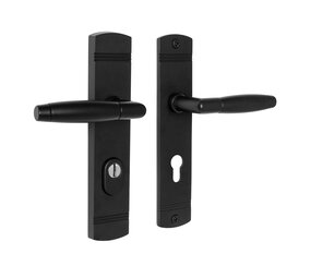 De Oude Deurklink Retro buitendeurbeslag klink/klink PC72 zwart De Oude Deurklink Retro buitendeurbeslag klink/klink PC72 zwart