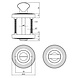Intersteel Intersteel WC-slot PVD messingkleur verdekt badkamer toilet deurbeslag | De Oude Deurklink jaren 30 deurbeslag Intersteel Intersteel WC-slot PVD messingkleur verdekt badkamer toilet deurbeslag | De Oude Deurklink jaren 30 deurbeslag