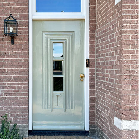 De Oude Deurklink Vaste deurknop 80mm in messing getrommeld