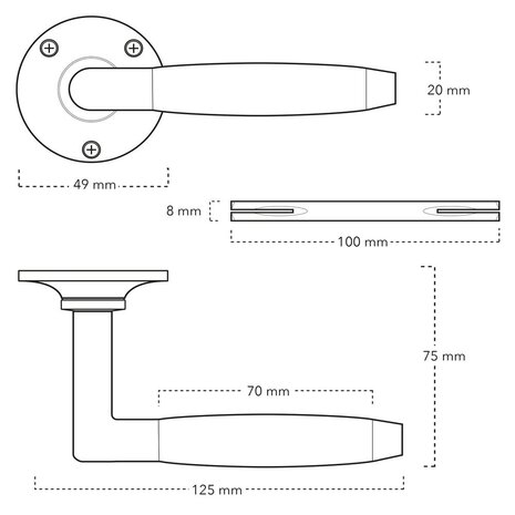 De Oude Deurklink Deurklink klassiek geveerd, messing gelakt, sleutelrozet, rond De Oude Deurklink Deurklink klassiek geveerd, messing gelakt, sleutelrozet, rond