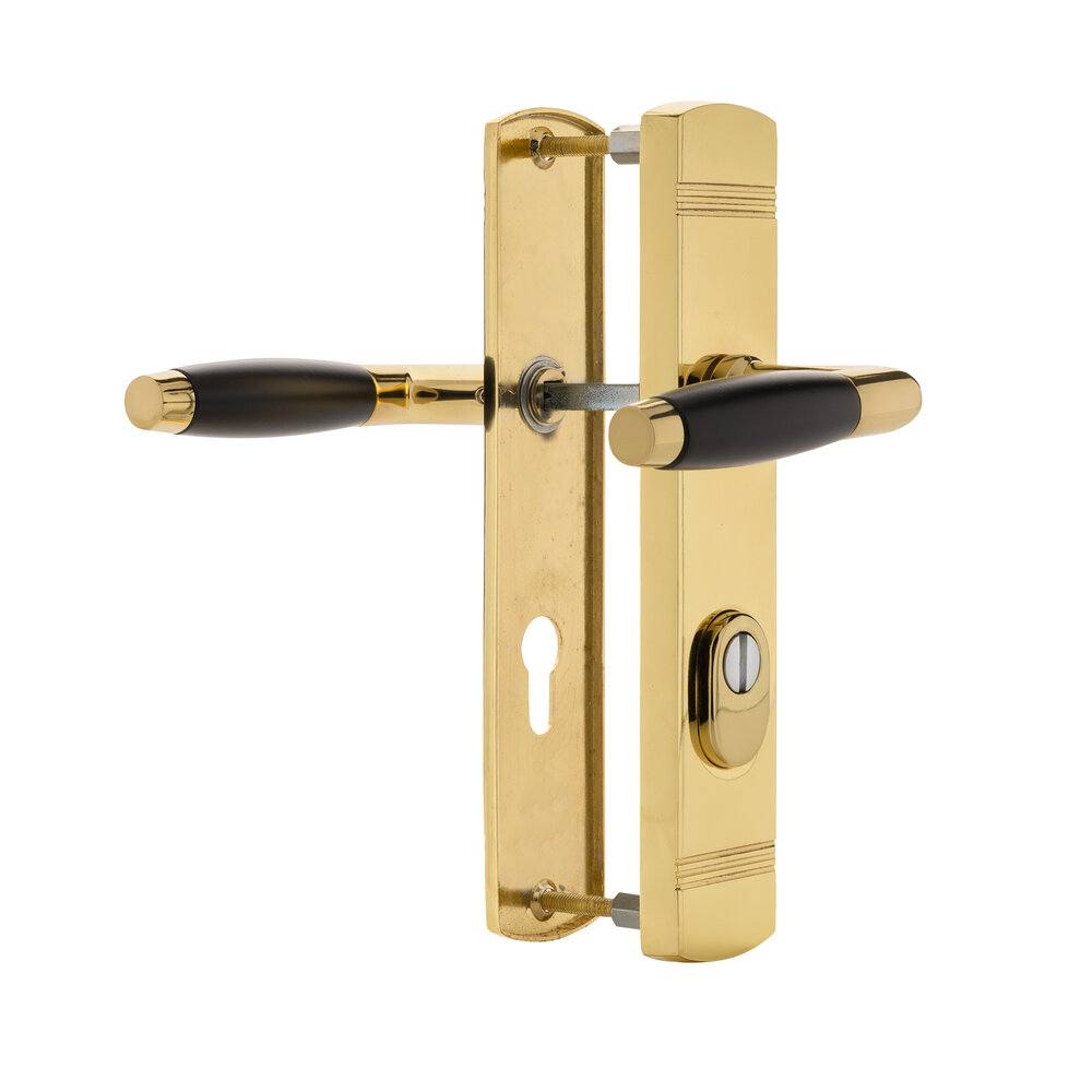 De Oude Deurklink Retro buitendeurbeslag klink/klink PC72 glanzend messing De Oude Deurklink Retro buitendeurbeslag klink/klink PC72 glanzend messing