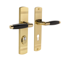 De Oude Deurklink Retro buitendeurbeslag klink/klink PC72 glanzend messing De Oude Deurklink Retro buitendeurbeslag klink/klink PC72 glanzend messing