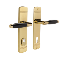 De Oude Deurklink Retro buitendeurbeslag klink/klink PC92 glanzend messing De Oude Deurklink Retro buitendeurbeslag klink/klink PC92 glanzend messing