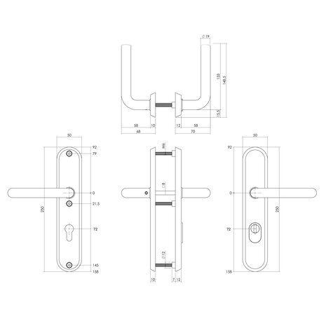 Intersteel Intersteel Veiligheidsbeslag Luzern SKG3 PVD messing getrommeld PC72mm kerntrekbeveiliging | De Oude Deurklink klassiek buitendeurbeslag Intersteel Intersteel Veiligheidsbeslag Luzern SKG3 PVD messing getrommeld PC72mm kerntrekbeveiliging | De Oude Deurklink klassiek buitendeurbeslag